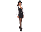 Gangsterdame Kleid schwarz (Gr. S)