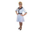 60er Kleid Check Point grau (Gr. M)