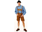 Lederhose beige Thetru, kurz (Gr. 50, 60, XXXL)