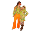 70er Partymann (Gr. S)  und Partykleid (Gr. XS) grün
